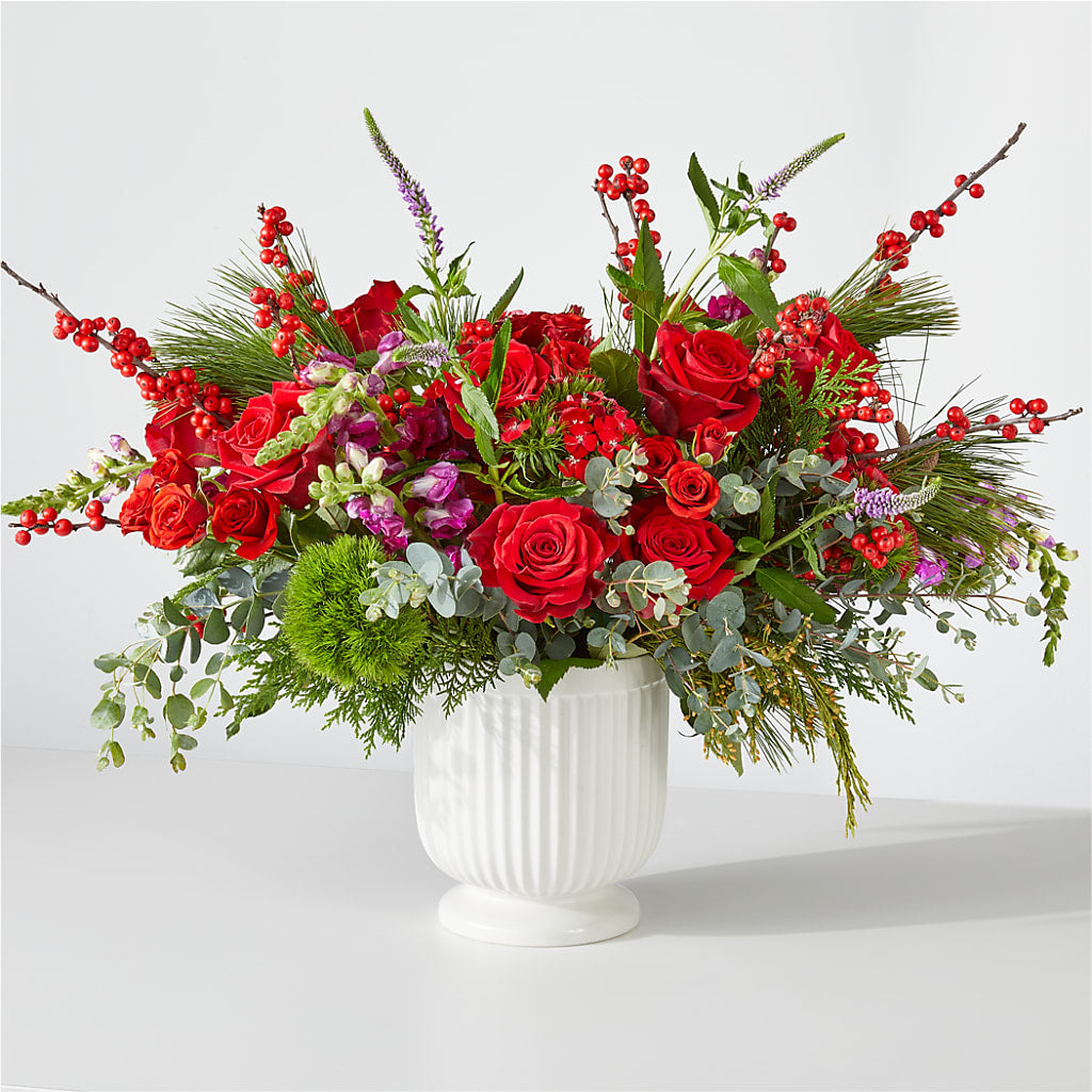 Big Red Bow Bouquet – Blooming Flowers, Mobile AL