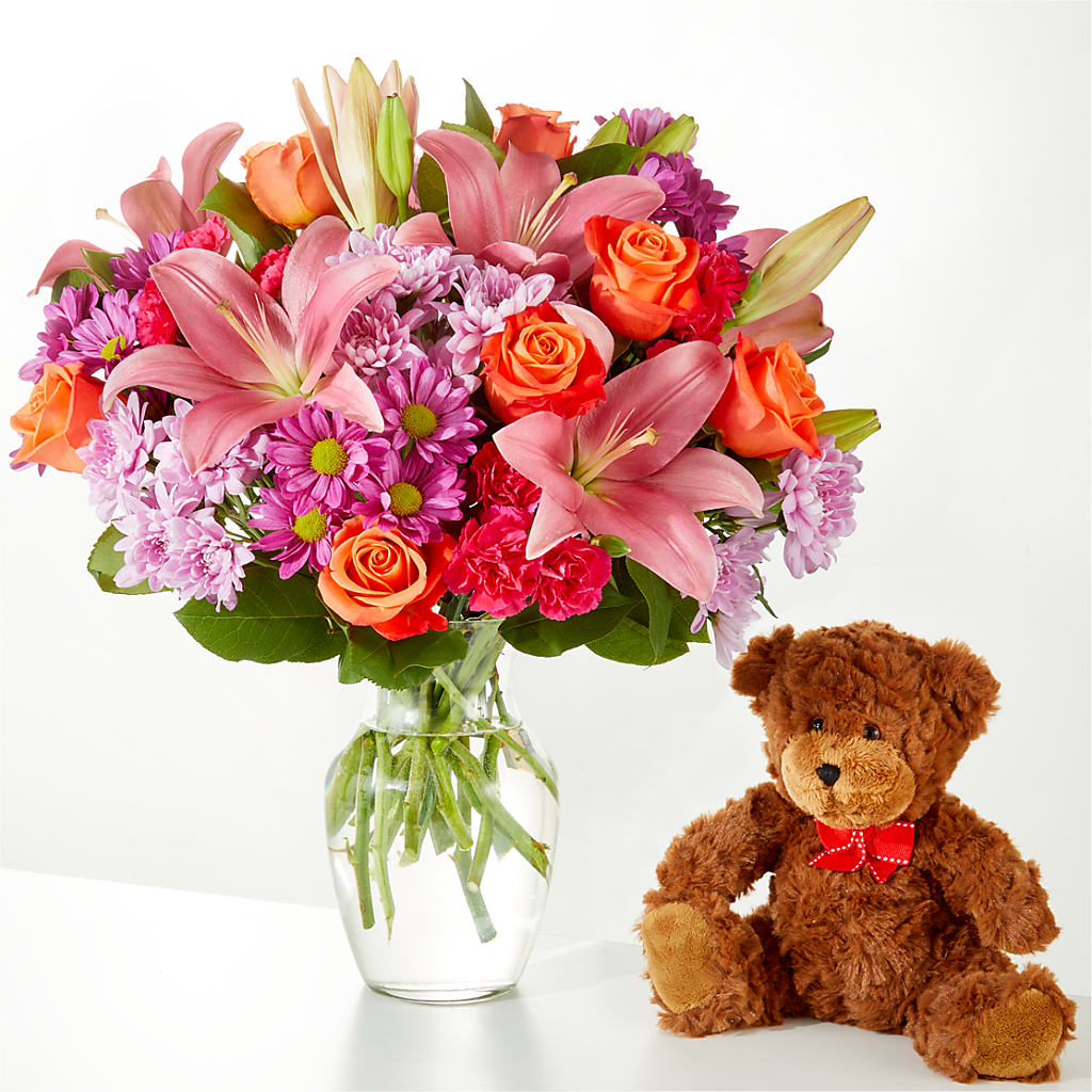 One and Only Bouquet and Bear Bundle – Blooming Flowers, Mobile AL
