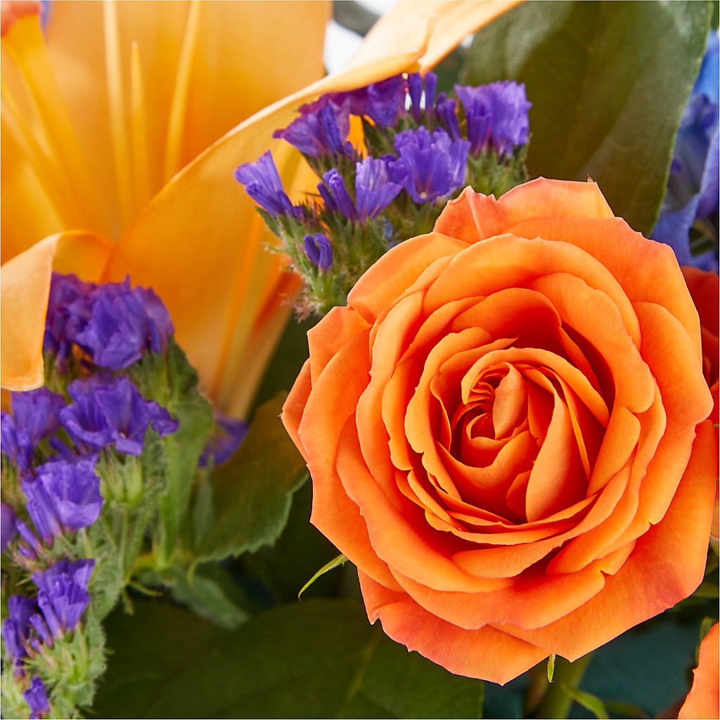 Radiant Citrus Box Bouquet – Blooming Flowers, Mobile AL