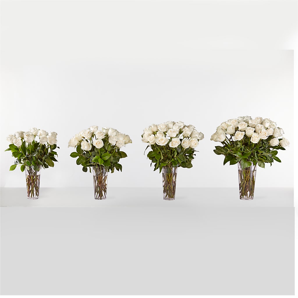 Long Stem White Rose Bouquet – Blooming Flowers, Mobile AL