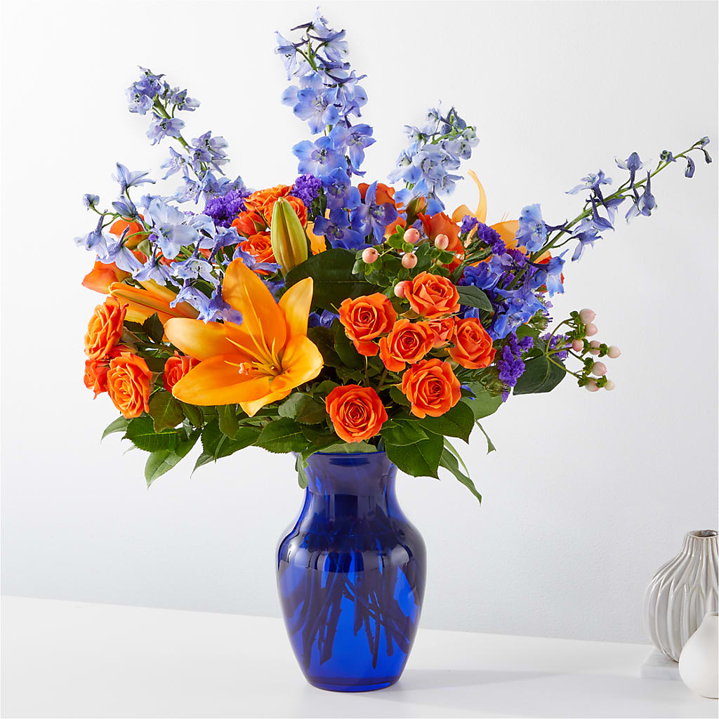Radiant Citrus Bouquet – Blooming Flowers, Mobile AL