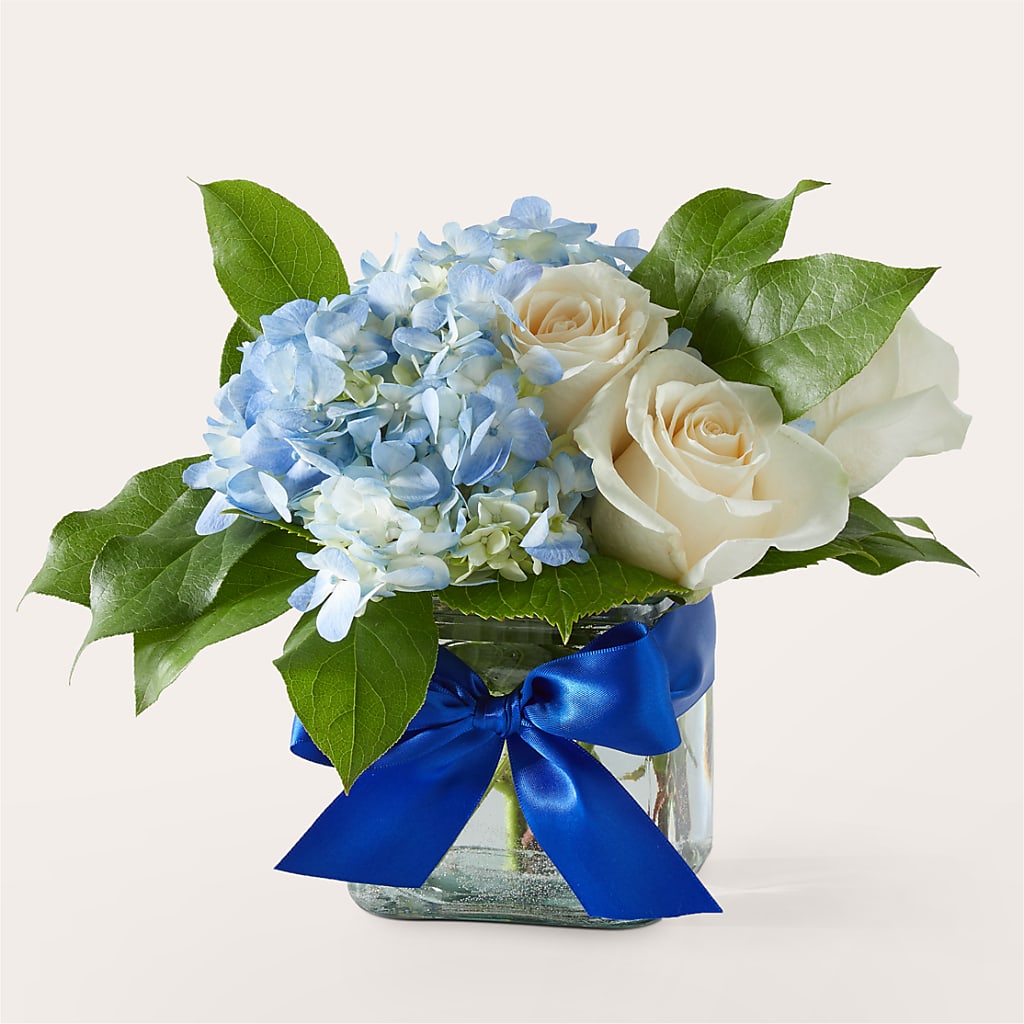 Sky Blue Delight Bouquet – Blooming Flowers, Mobile AL