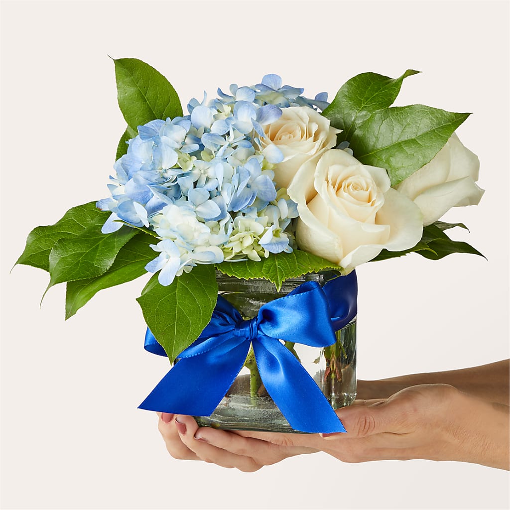 Sky Blue Delight Bouquet – Blooming Flowers, Mobile AL