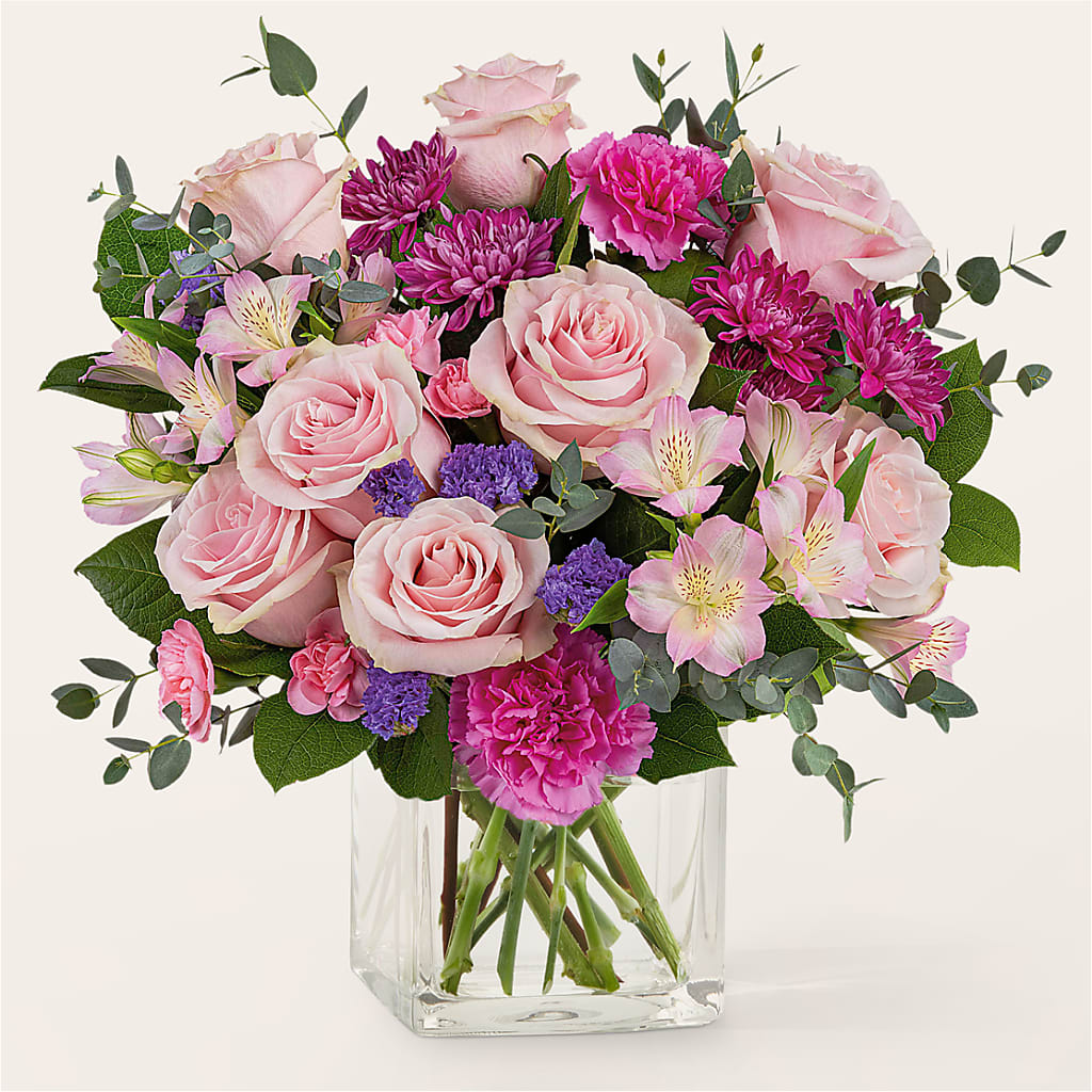 Rosy Radiance Bouquet – Blooming Flowers, Mobile AL