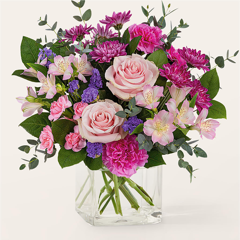 Rosy Radiance Bouquet – Blooming Flowers, Mobile AL