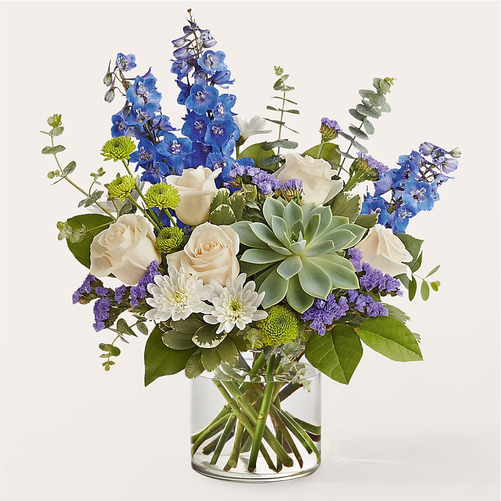 Cerulean Waves Bouquet – Blooming Flowers, Mobile AL