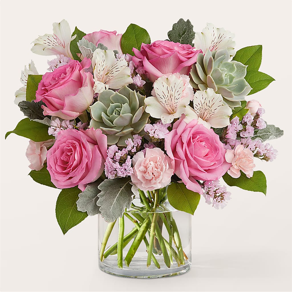 Dusty Rose Bouquet – Blooming Flowers, Mobile AL