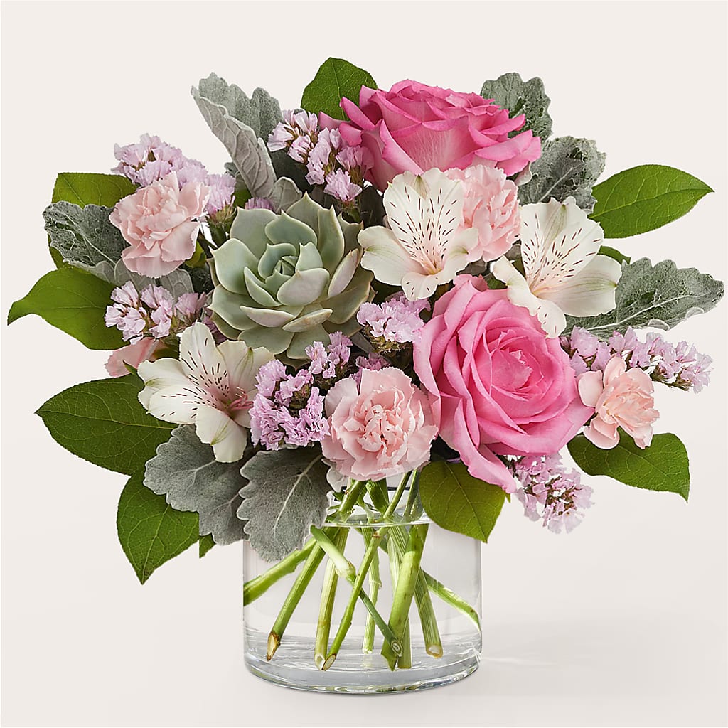 Dusty Rose Bouquet – Blooming Flowers, Mobile AL