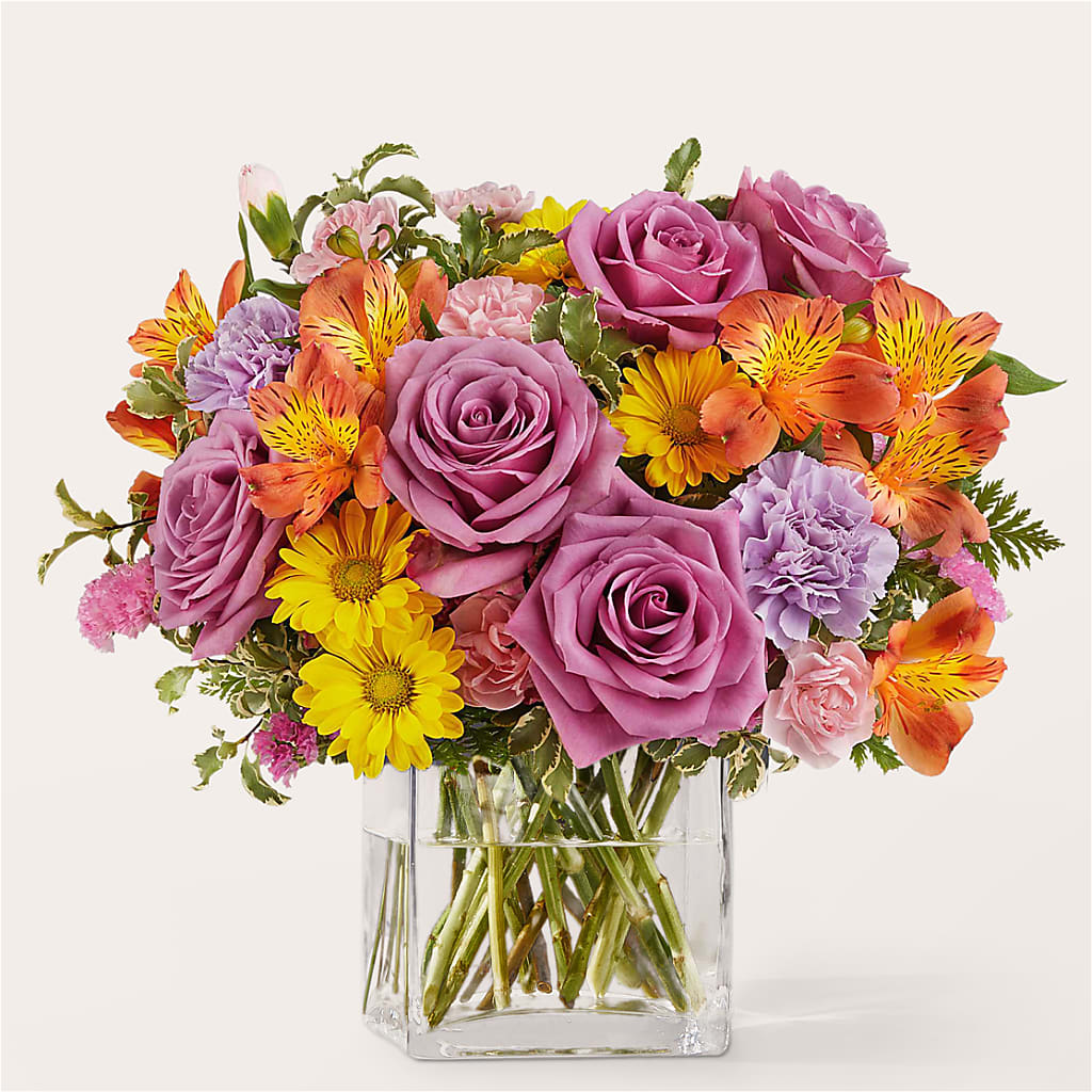 Shades of Happiness Bouquet – Blooming Flowers, Mobile AL