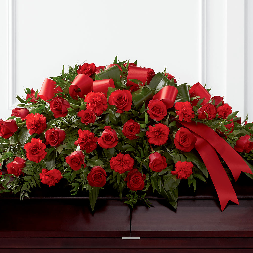 Tribute of Life Casket Spray – Blooming Flowers, Mobile AL