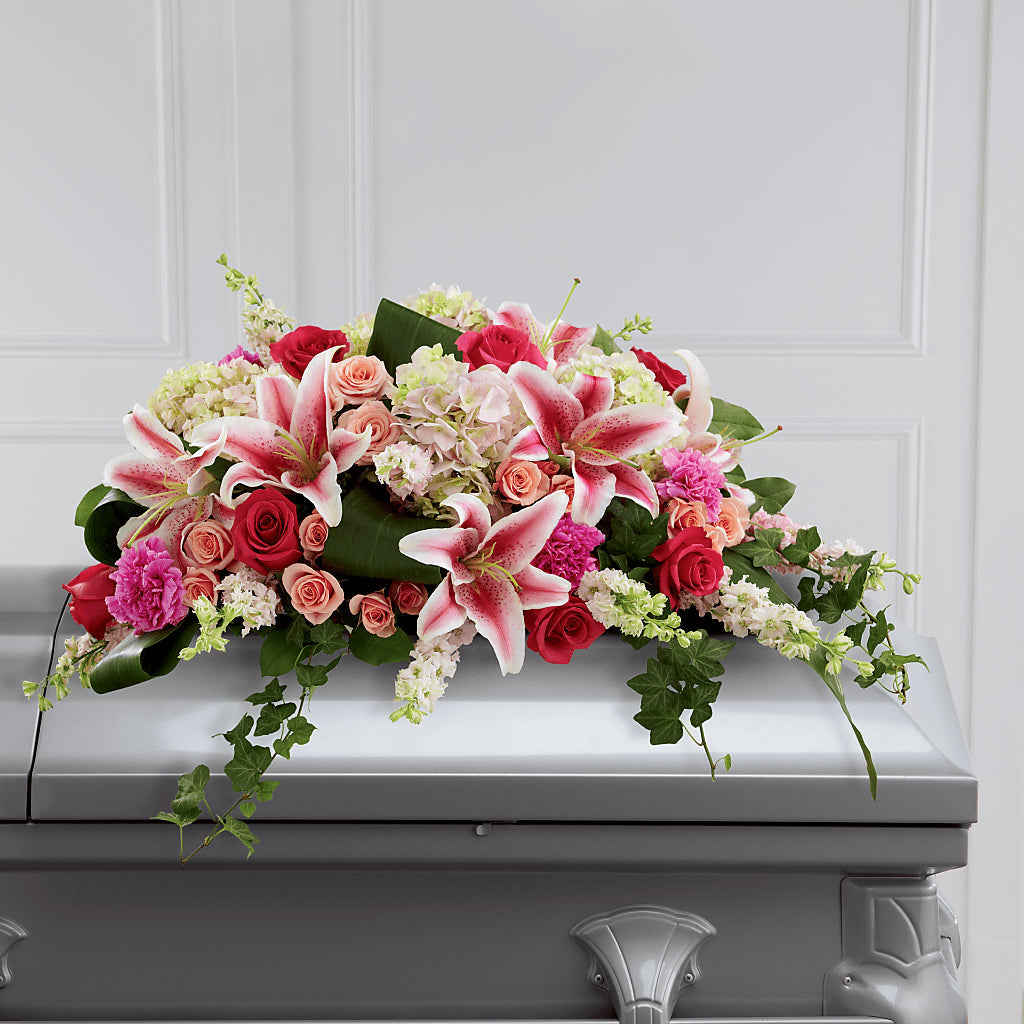 Splendid Grace Casket Spray – Blooming Flowers, Mobile AL