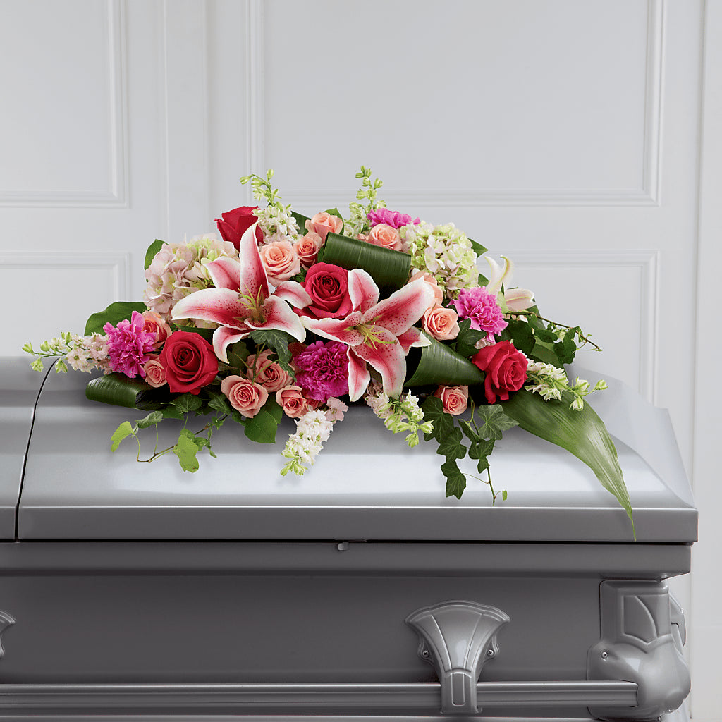 Splendid Grace Casket Spray – Blooming Flowers, Mobile AL