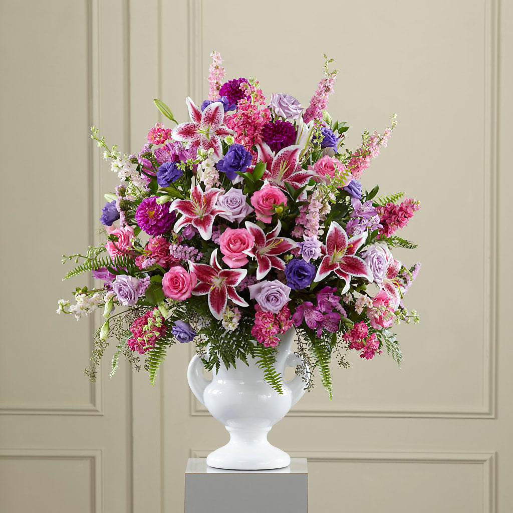 Peaceful Tribute Arrangement – Blooming Flowers, Mobile AL