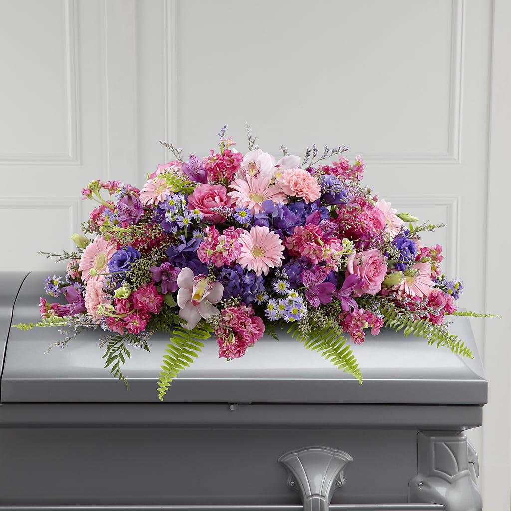 Glorious Garden Casket Spray – Blooming Flowers, Mobile AL