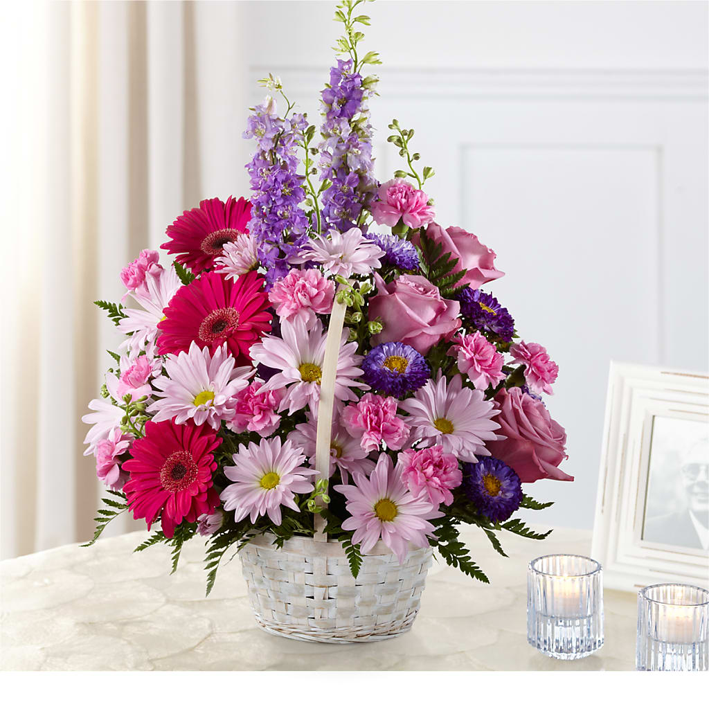 Pastel Peace Basket – Blooming Flowers, Mobile AL