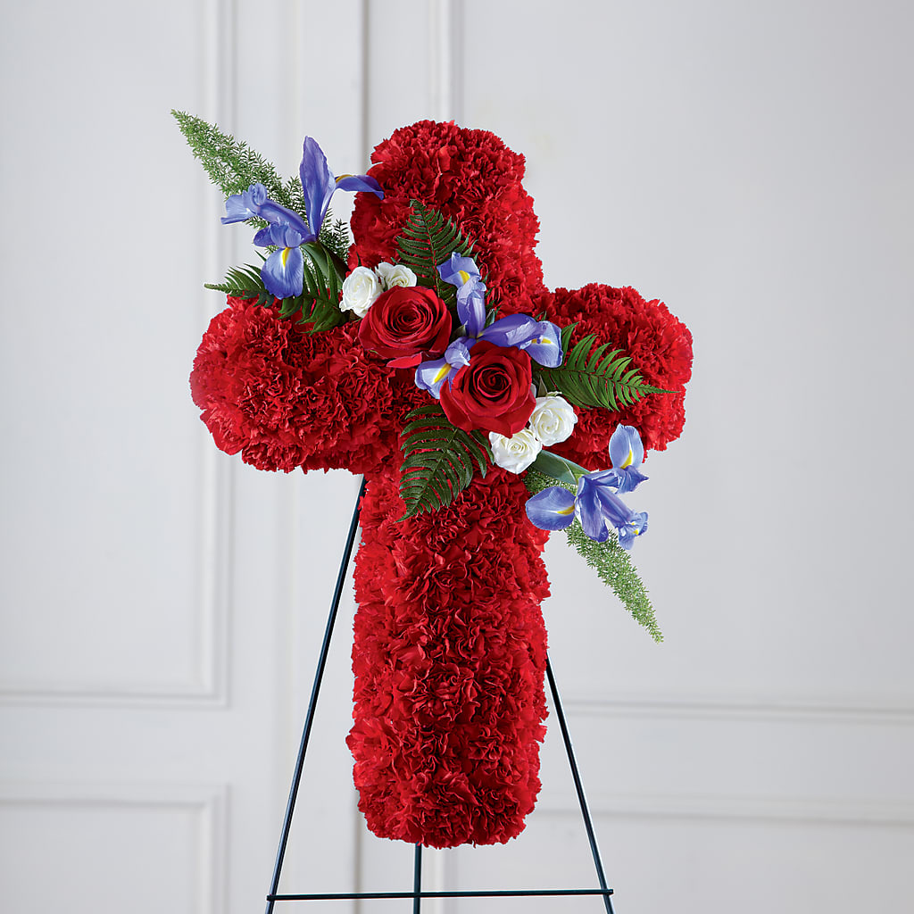 Faithful Hero Floral Cross – Blooming Flowers, Mobile AL