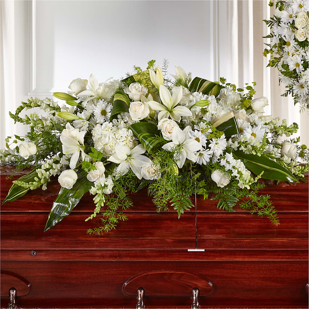 Abundance Casket Spray – Blooming Flowers, Mobile AL