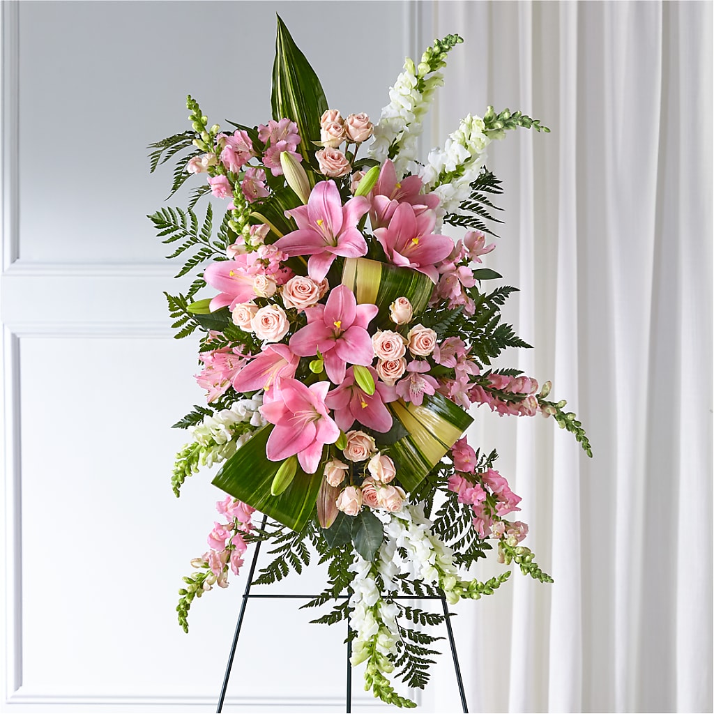Elegant Embrace Standing Spray – Blooming Flowers, Mobile AL