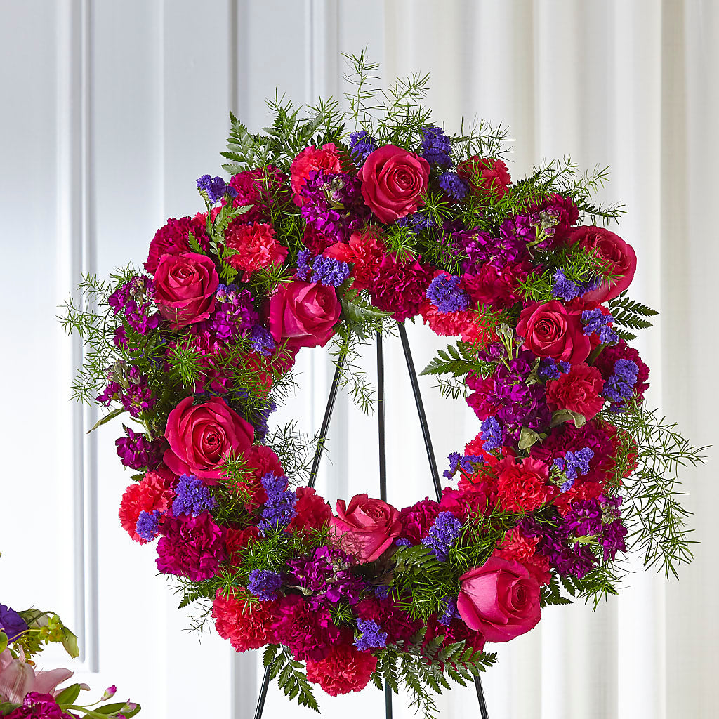 Calming Colors Wreath – Blooming Flowers, Mobile AL
