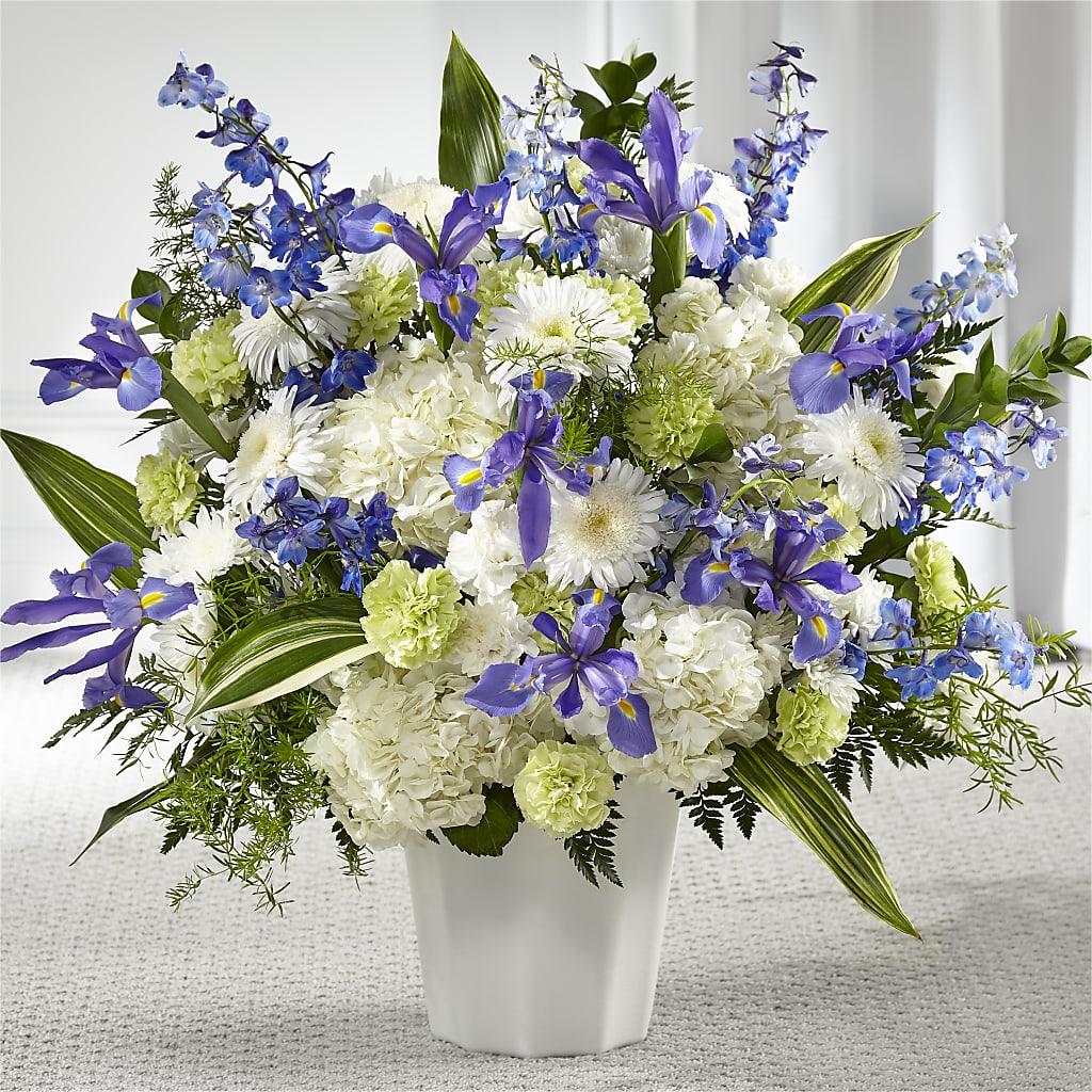 Soft Serenity Floor Basket – Blooming Flowers, Mobile AL