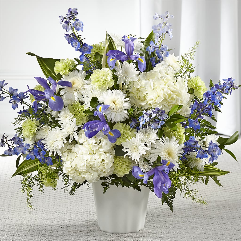 Soft Serenity Floor Basket – Blooming Flowers, Mobile AL