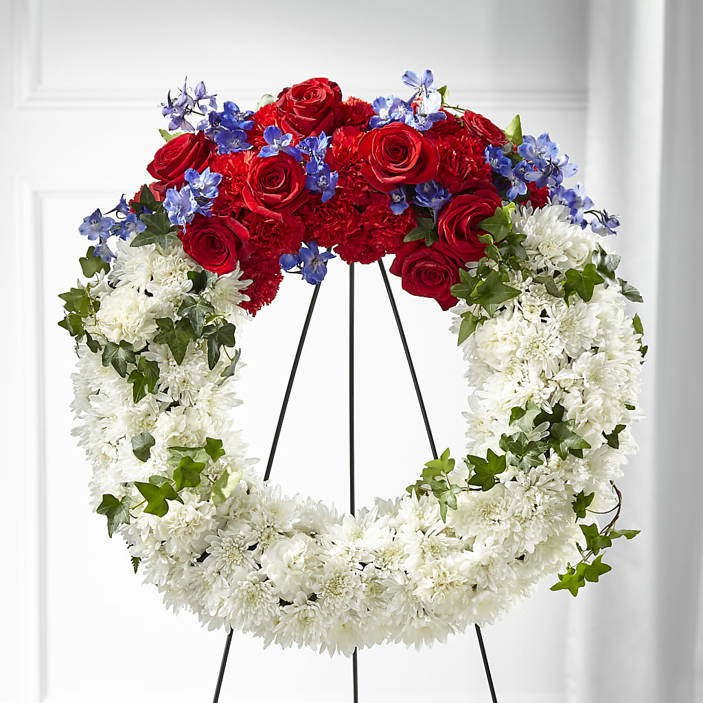 Patriotic Passion Wreath – Blooming Flowers, Mobile AL