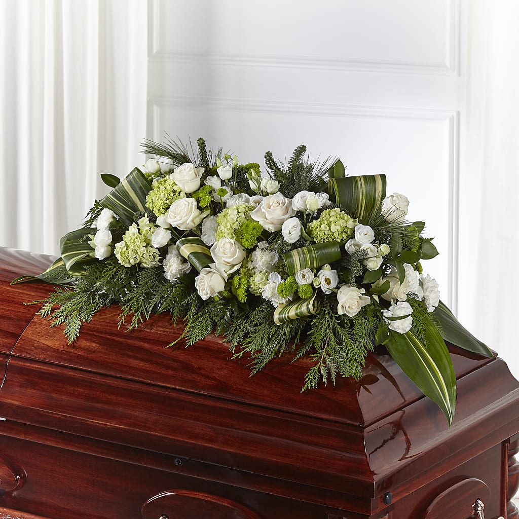 Hopeful Gesture Casket Spray – Blooming Flowers, Mobile AL