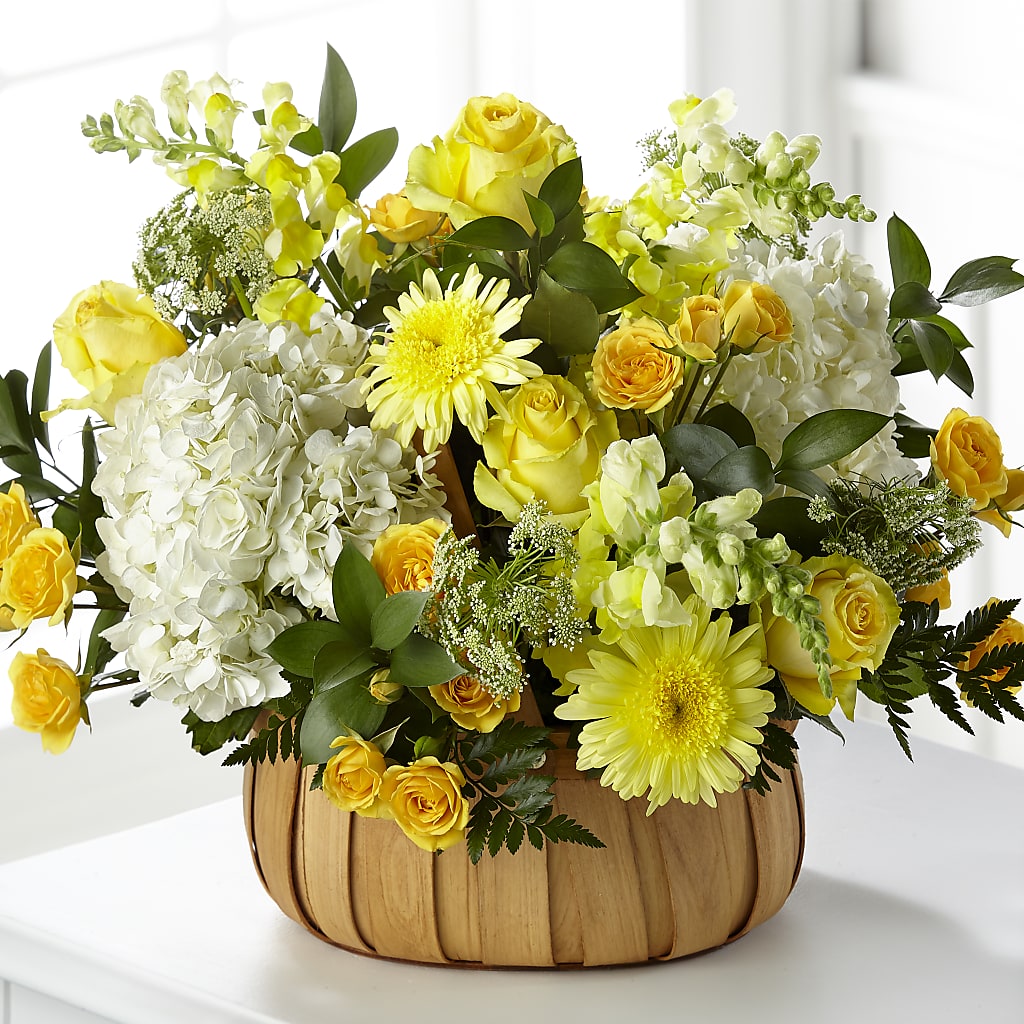 Rustic Remembrance Basket – Blooming Flowers, Mobile AL
