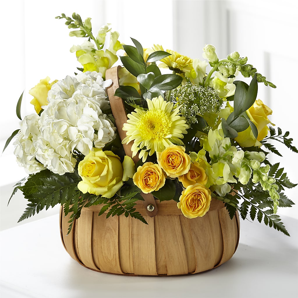 Rustic Remembrance Basket – Blooming Flowers, Mobile AL