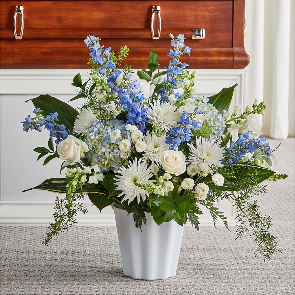 Everlasting Memories Floor Basket – Blooming Flowers, Mobile AL