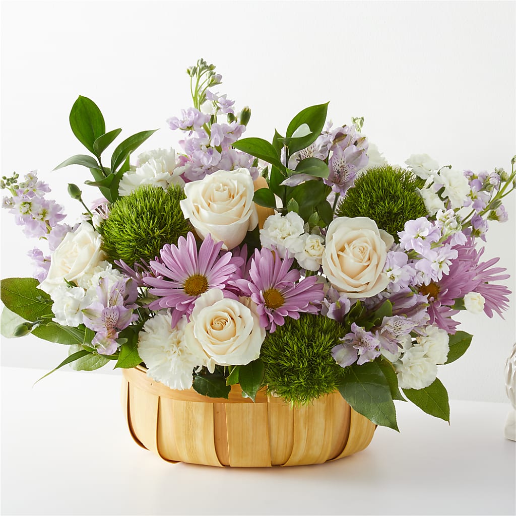 Peace & Love Basket – Blooming Flowers, Mobile AL