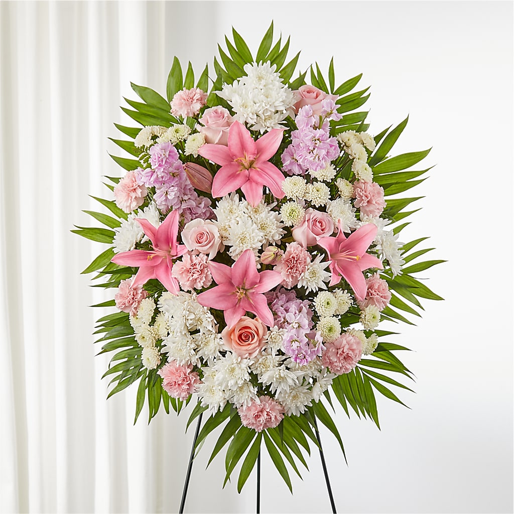 Offering Solace Standing Spray – Blooming Flowers, Mobile AL