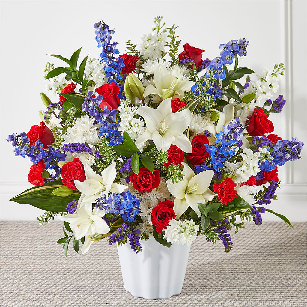 Consoled Floor Basket – Blooming Flowers, Mobile AL