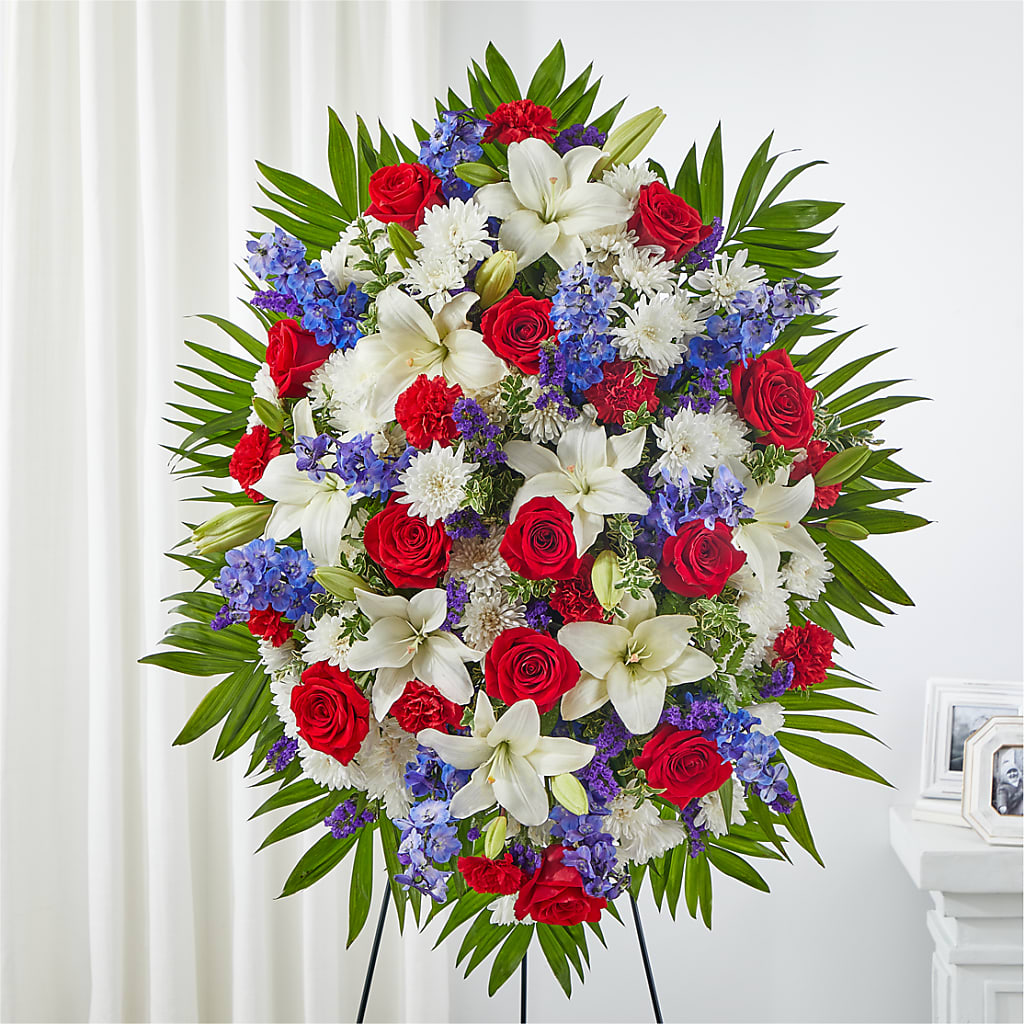 Cherished Service Standing Spray – Blooming Flowers, Mobile AL