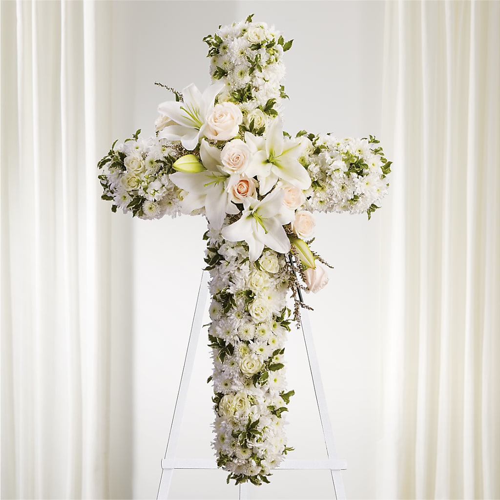 Spiritual Guidance Standing Spray – Blooming Flowers, Mobile AL