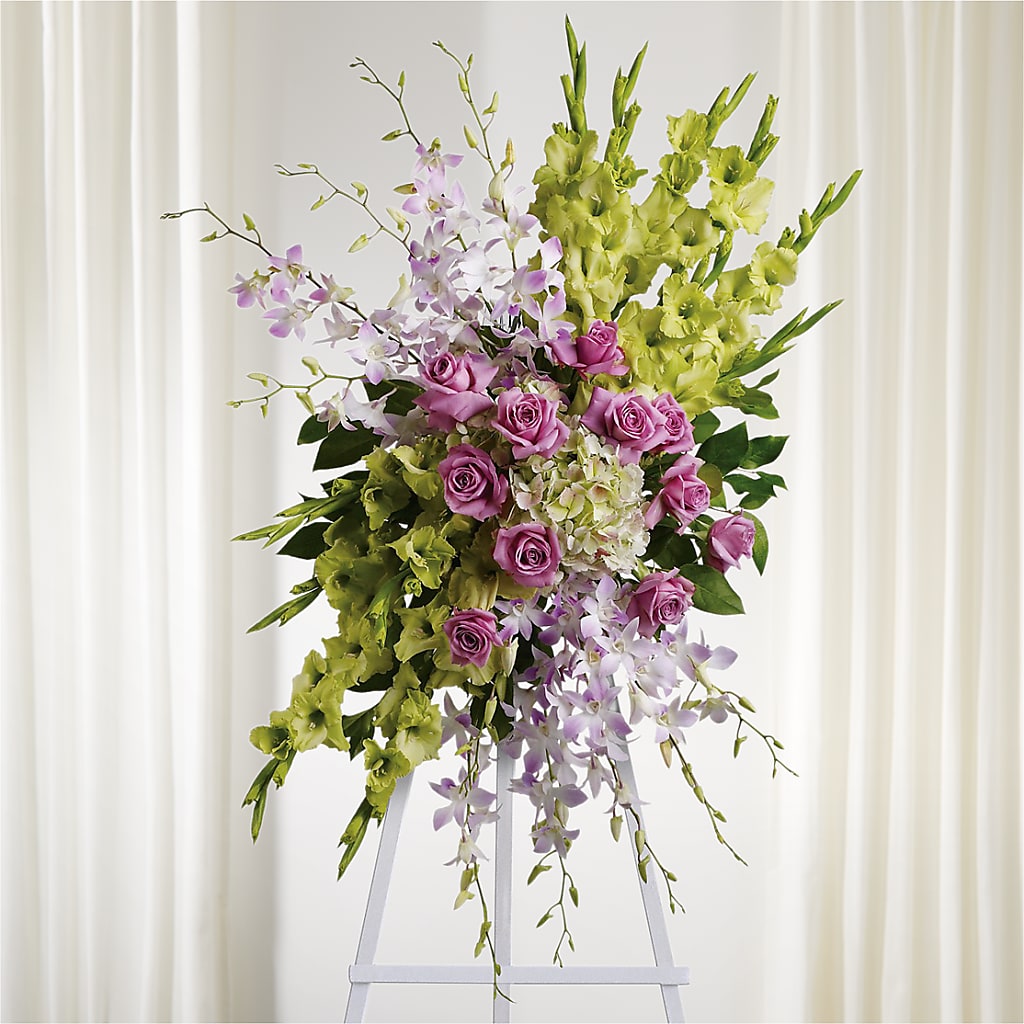 Lasting Legacy Standing Spray – Blooming Flowers, Mobile AL
