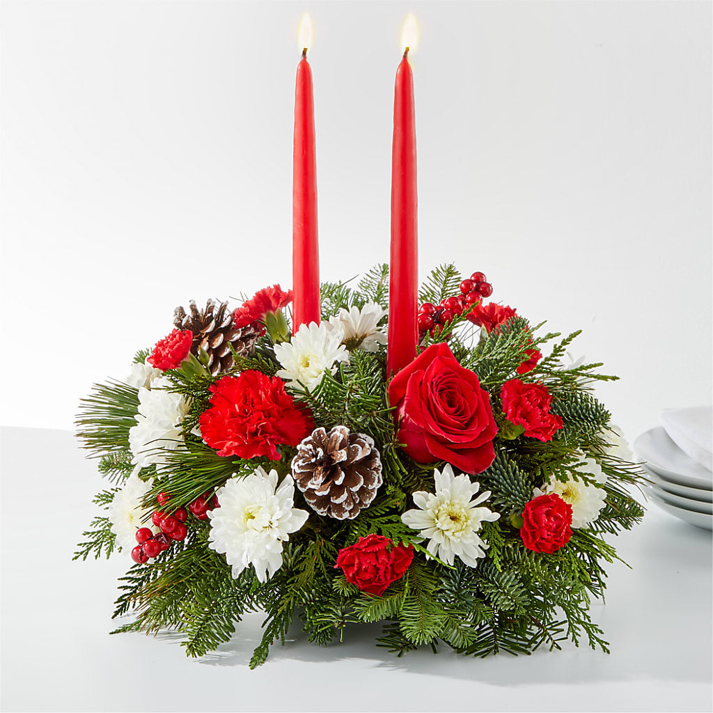 Holiday Soiree Centerpiece – Blooming Flowers, Mobile AL