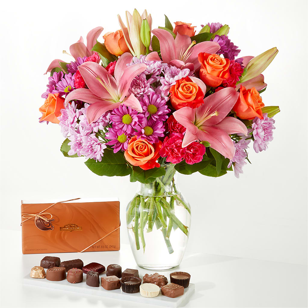 One and Only Bouquet and Chocolate Bundle – Blooming Flowers, Mobile AL