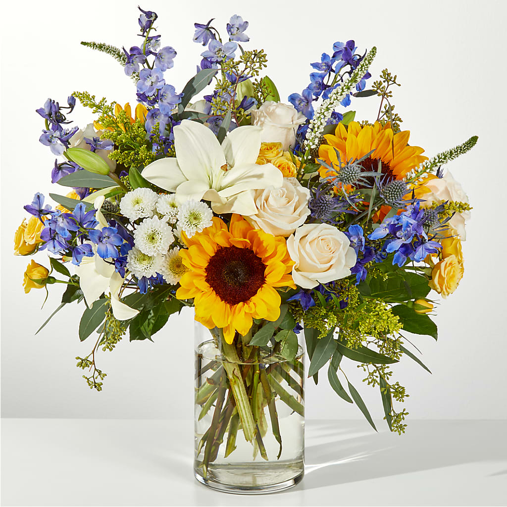 Wonderfully Sunny Bouquet – Blooming Flowers, Mobile AL