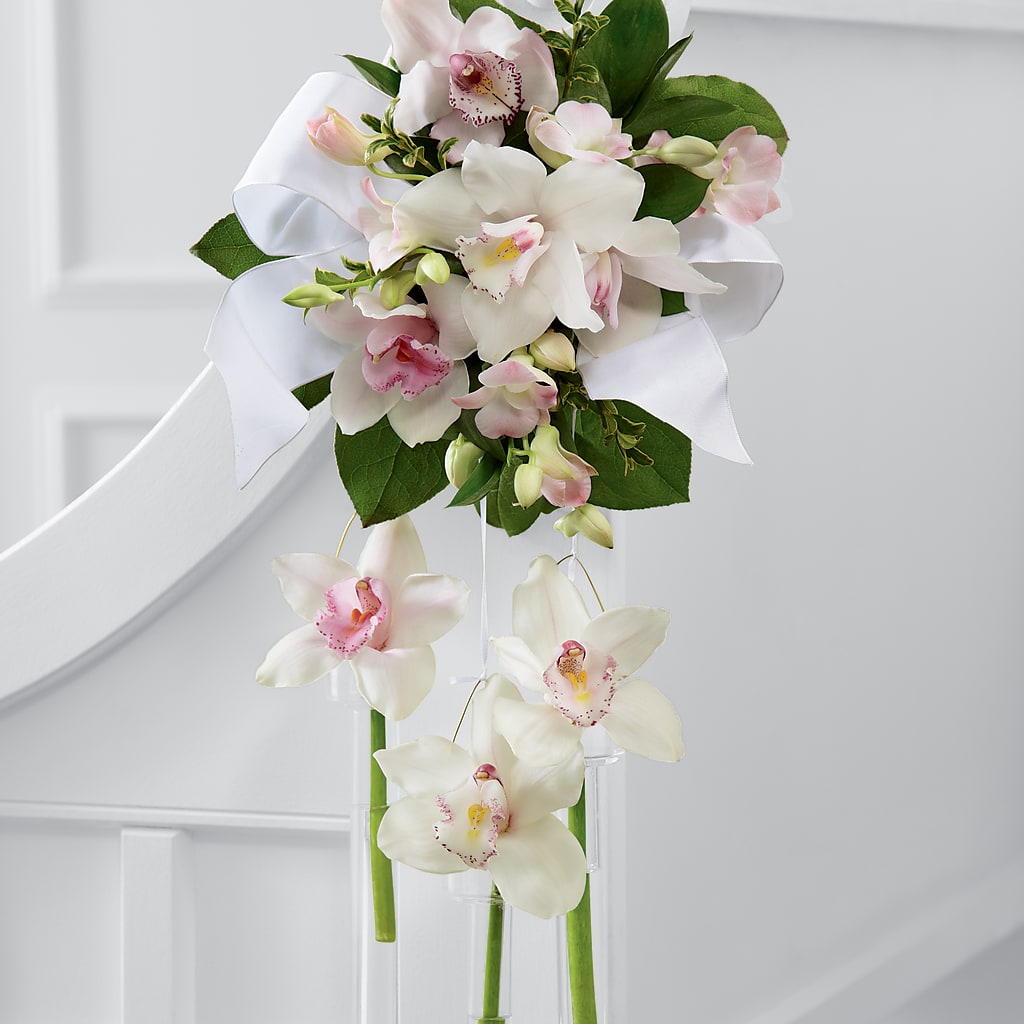 Perfect Entrance Pew Arrangement – Blooming Flowers, Mobile AL