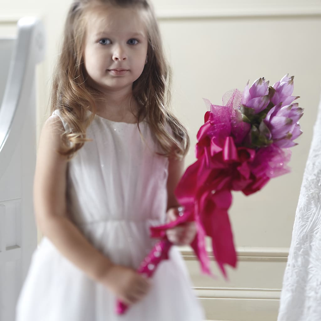 Sparkle Pink Flower Girl Bouquet – Blooming Flowers, Mobile AL