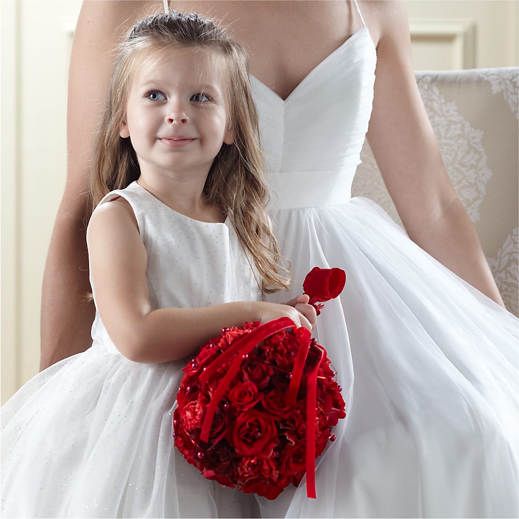 Pure at Heart Flower Girl Arrangement – Blooming Flowers, Mobile AL