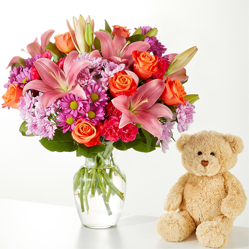 One and Only Bouquet and Bear Bundle –  Blooming Flowers, Mobile AL