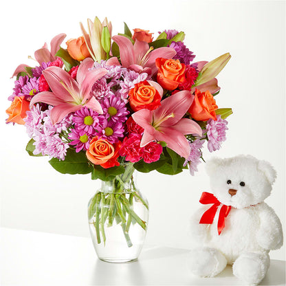 One and Only Bouquet and Bear Bundle –  Blooming Flowers, Mobile AL