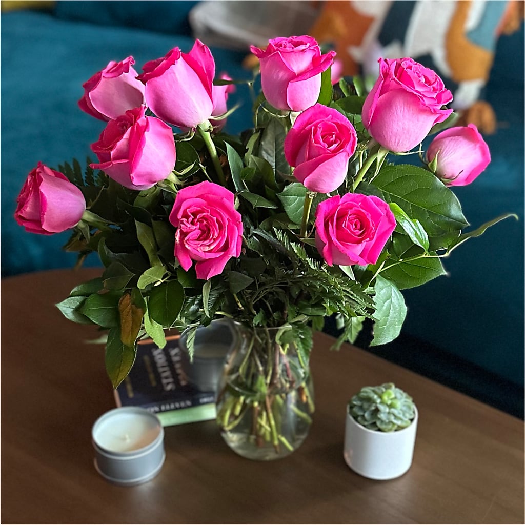 Long Stem Pink Rose Bouquet –  Blooming Flowers, Mobile AL