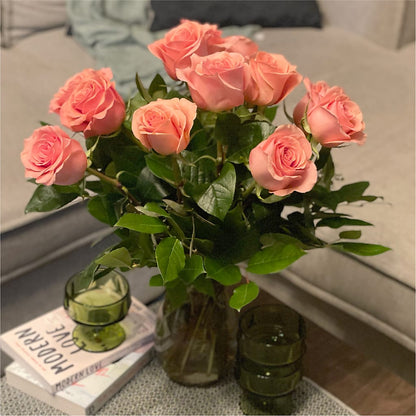 Long Stem Pink Rose Bouquet –  Blooming Flowers, Mobile AL