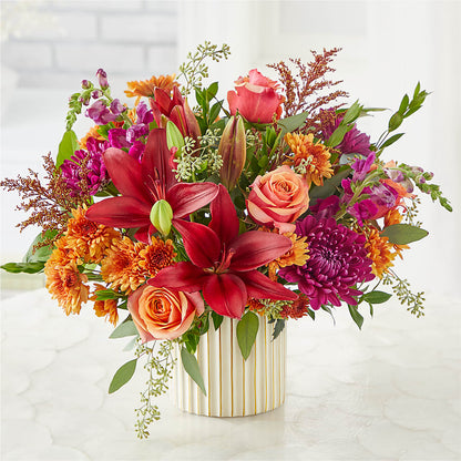 Burgundy Landscape Bouquet –  Blooming Flowers, Mobile AL