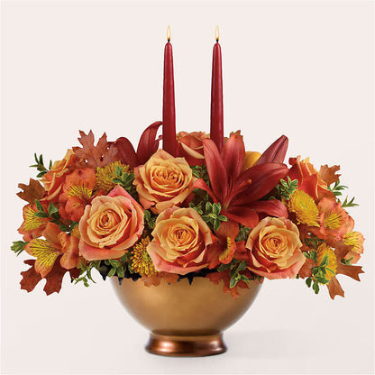 Harvest Table Centerpiece –  Blooming Flowers, Mobile AL