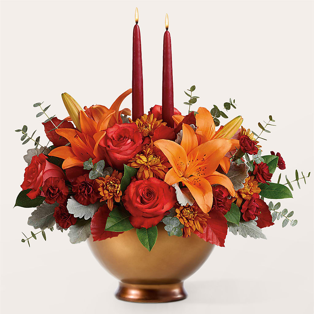 Fruits of Fall Centerpiece –  Blooming Flowers, Mobile AL