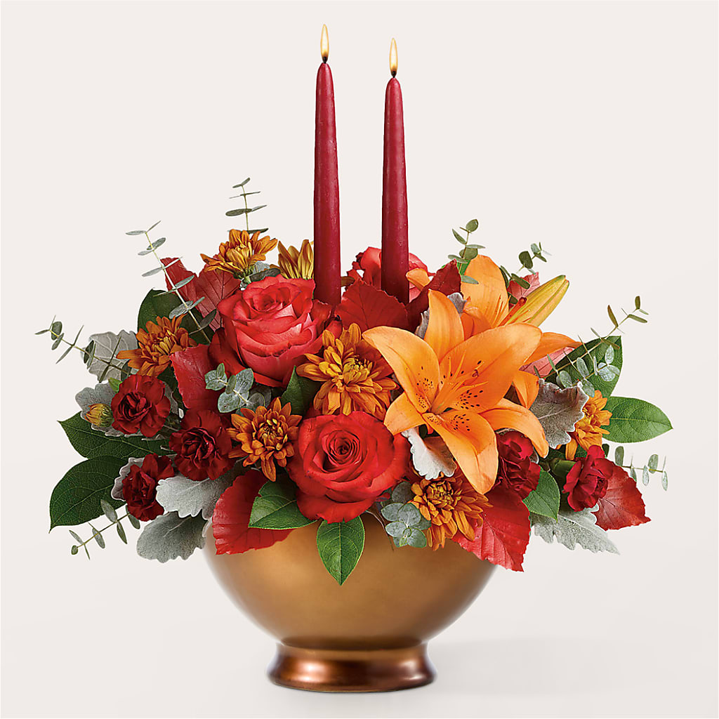 Fruits of Fall Centerpiece –  Blooming Flowers, Mobile AL